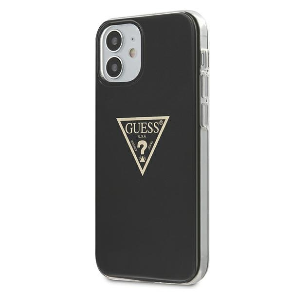 Coque GUESS Apple iPhone 12 Mini Collection Métallique GUHCP12SPCUMPTBK Noir Hardcase
