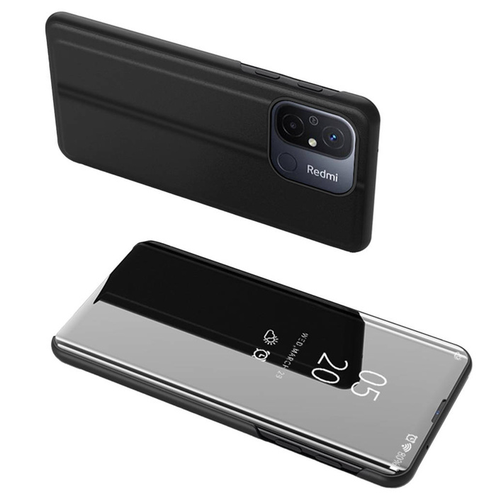 Kryt Clear View Case pro Xiaomi Redmi 11A / Poco C55 / Redmi 12C flipové pouzdro černé