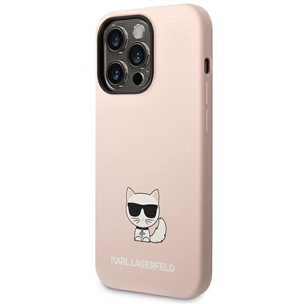 Case KARL LAGERFELD Apple iPhone 14 Pro Silicone Choupette Body Bright Pink Hardcase