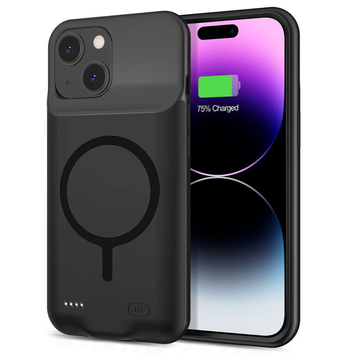 Hülle Tech-protect Powercase MagSafe 7000mah iPhone 15 Schwarz Case
