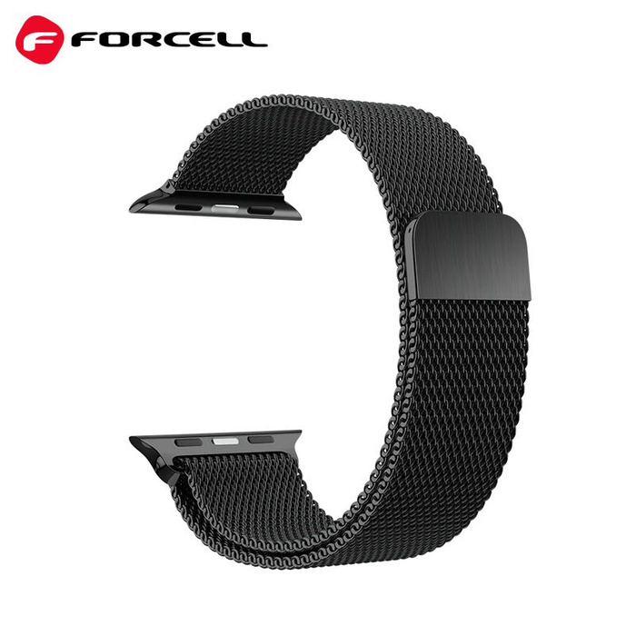 FORCELL F-DESIGN FA03 pasek do APPLE Watch 42 / 44 / 45 / 49 mm czarny