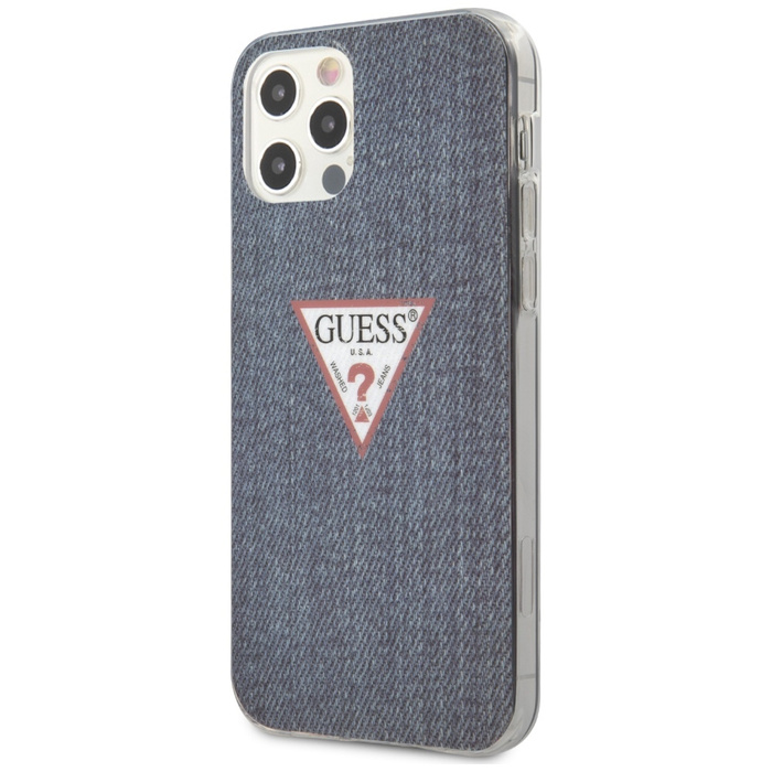Puzdro GUESS Apple iPhone 12 Pro Max Jeans Collection GUHCP12LPCUJULDB Navy Blue Hardcase