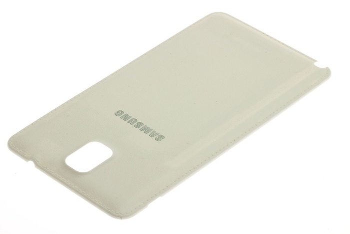 SAMSUNG Galaxy Note 3 batériové dvierka z pravej bielej imitácie kože triedy B