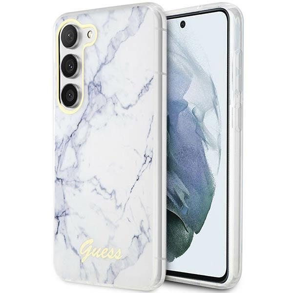 Obal Guess Guhcs23spcumah S23 S911 White/White Hardcase Marble Case