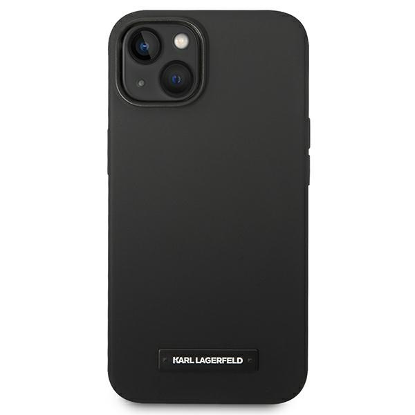 Karl Lagerfeld KLHMP14SSLMP1K iPhone 14 6.1" hardcase black/black Silicone Plaque MagSafe