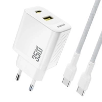 Dudao A27 MaxC 35W GaN Wall Charger + USB-C Cable - White