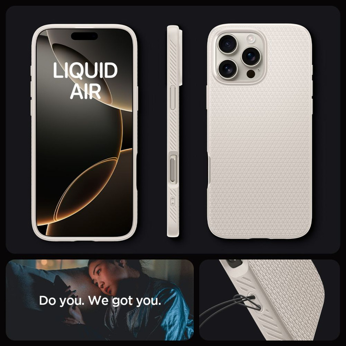 Spigen Liquid Air IPhone 16 PRO MAX TITANIO NATURAL