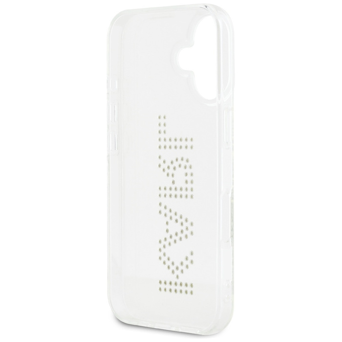 Etui Karl Lagerfeld IML Rhinestones Logo do iPhone 16 przezroczysty