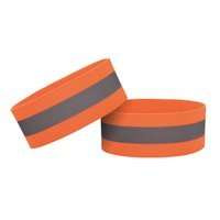 Brassard réfléchissant vélo course à pied velcro 4cm orange