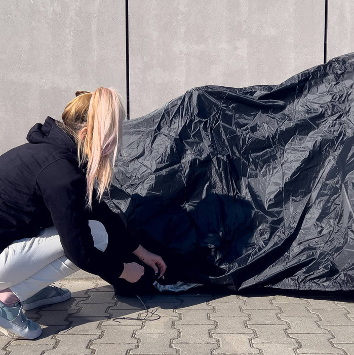 Wasserdichte Grillabdeckung, Fahrradabdeckung, Fahrradabdeckung, Gartenmöbelabdeckung, XL-Abdeckung schwarz