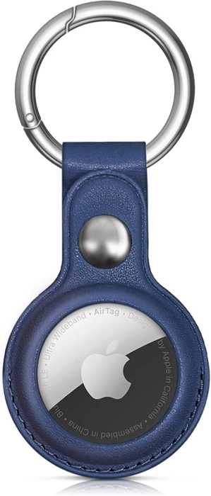 Apple AirTag PU Lederhülle - Schwarz, Braun, Rot, Blau - 4 Stück