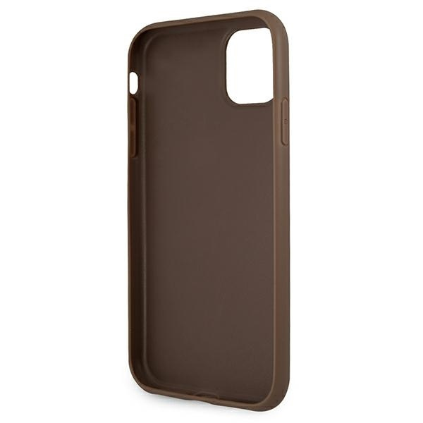 Cover GUESS Apple iPhone 11 4G Big Metal Logo Brown Hardcase