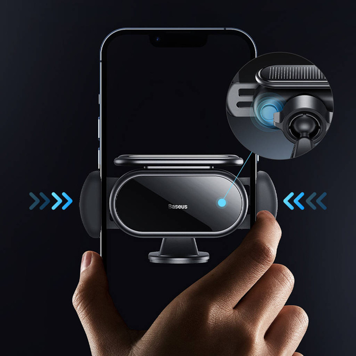 Support de voiture de cockpit automatique solaire Baseus Steel Cannon Pro noir (SUGP010001)