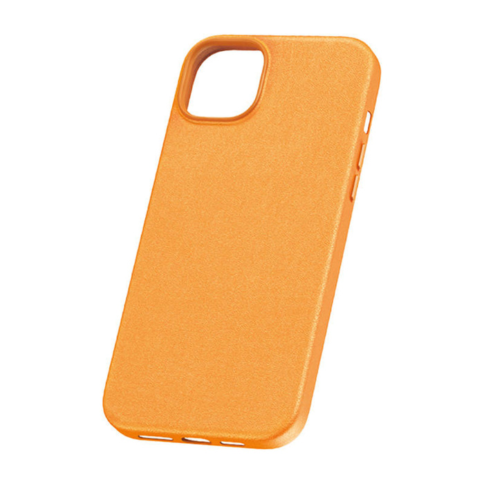 Phone Case for iPhone 15 ProMax Baseus Fauxther Series (Orange)