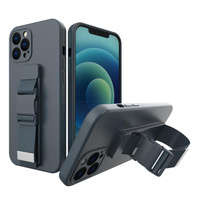 Rope Case Gel TPU Airbag Hülle mit Lanyard für Samsung Galaxy A32 5G marineblau