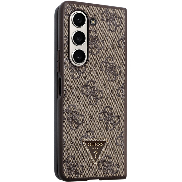Case Guess GUHCZFD5P4TDPW F946 Galaxy Z Fold 5 brown/brown hardcase Leather 4G Triangle Strass Case