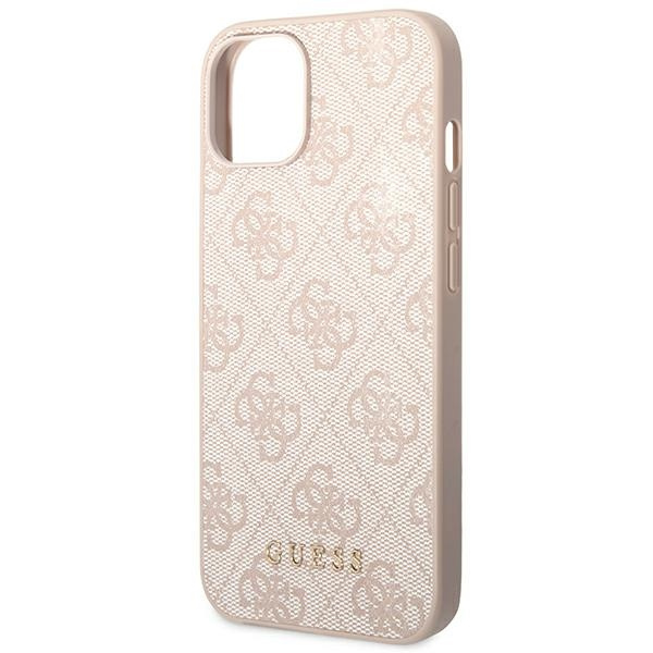 Case Guess iPhone 14 6.1" pink/pink hard case 4G Metal Gold Logo