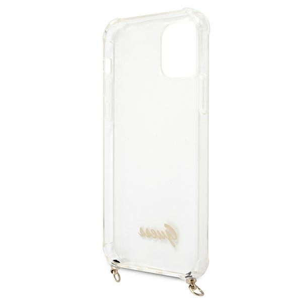 Case GUESS Apple iPhone 12 12 Pro 4G Gold Chain Clear Hardcase