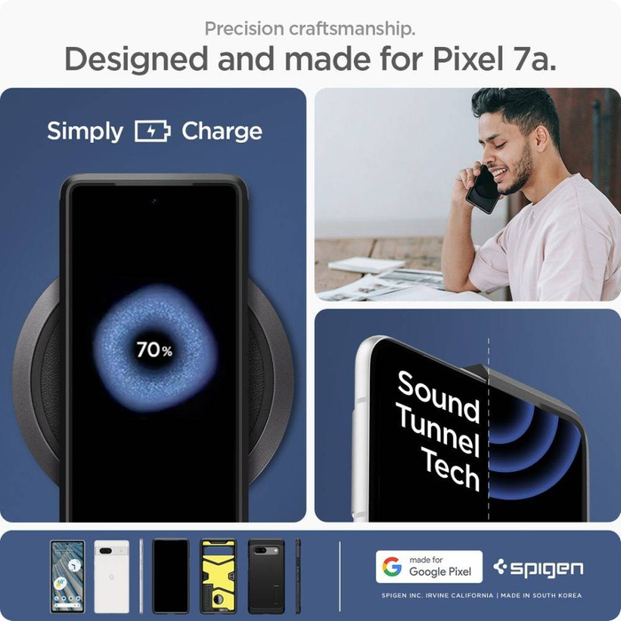 Hülle Spigen Tough Armor Google Pixel 7A Schwarz Case