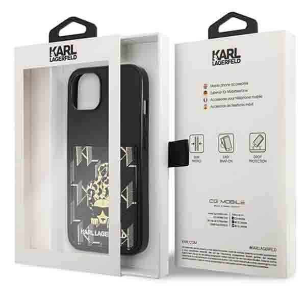 Case KARL LAGERFELD Apple iPhone 13 Karlimals Cardslot Black Hardcase
