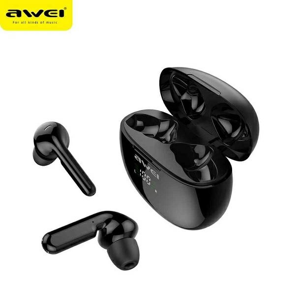 Casque Station d'accueil AWEI Bluetooth Wireless 5.0 T15P TWS Noir