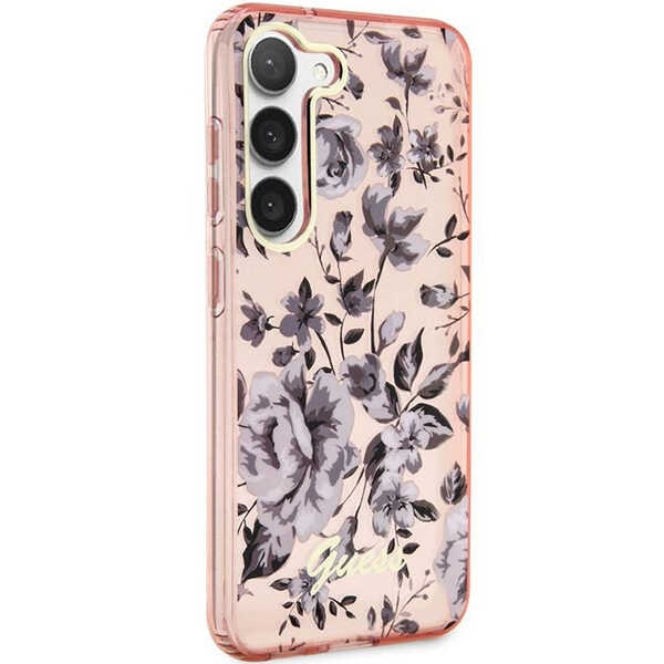 Case Guess Guhcs23shcfwsp S23 S911 Pink/pink Hardcase Flower Collection Case