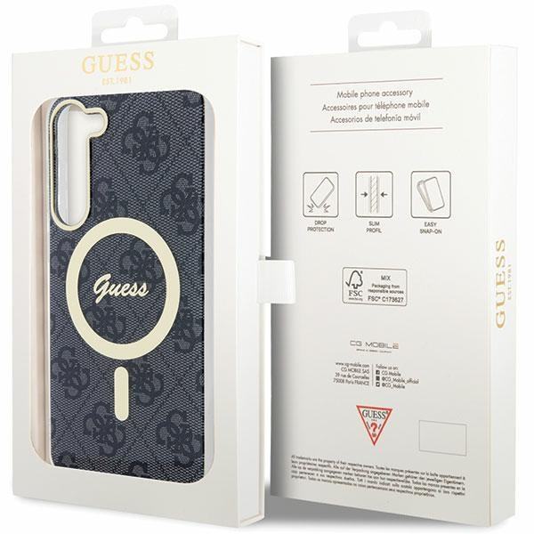 Funda Guess GUHMS23MH4STK S23+ S916 negro/negro durocase 4G MagSage Case