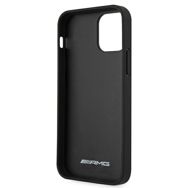 AMG AMHCP12SGSEBK iPhone 12 mini 5.4" schwarz/schwarz hartcase Leder Debossed Lines