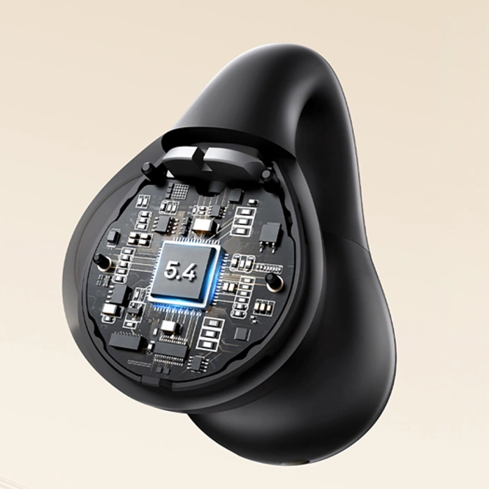 Słuchawki Baseus Bass 15 Clip OWS bezprzewodowe z kablem Baseus Simple USB-C 3A 30cm - czarne