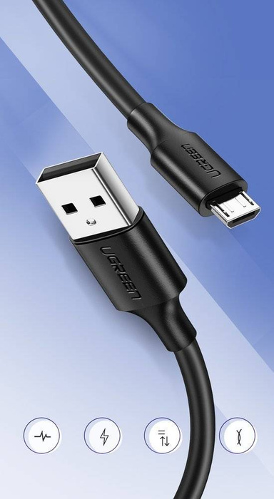 Ugreen Kabel USB - Micro USB 2A 2m schwarzes Kabel (60138)