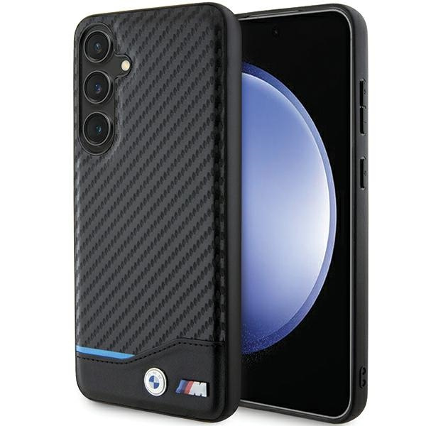 Funda BMW BMHCS24M22NBCK Samsung Galaxy S24+ S926 negro/negro Cuero Carbono Case