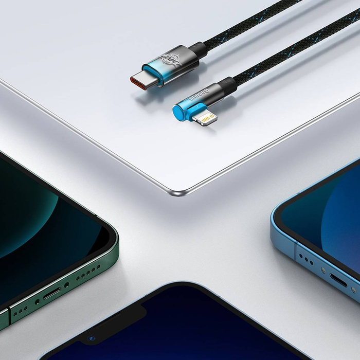 Baseus MVP 2 Elbow-shaped Fast Charging Data Cable Type-C to iP 20W 1m Black+Red