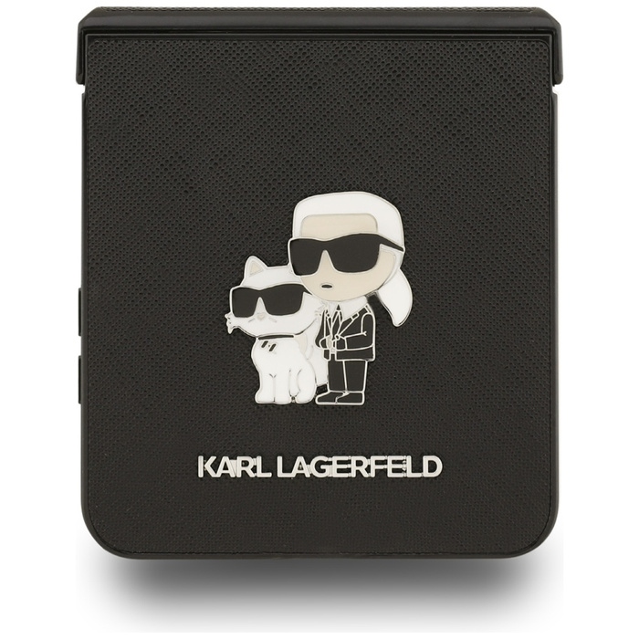 Etui Karl Lagerfeld Saffiano             Karl&Choupette Pin do Samsung Galaxy Z Flip7 czarny