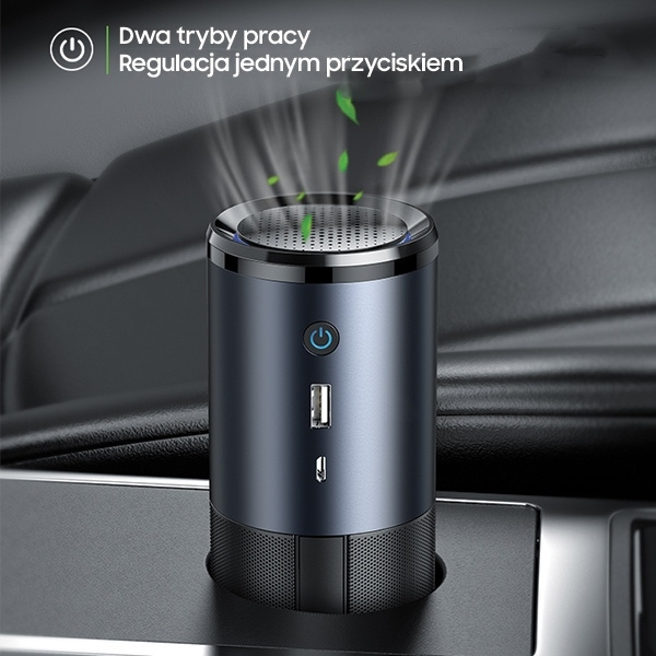 USAMS UV-C Portable Air Sterilizer Black Gray