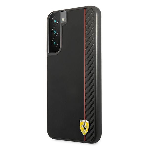 FERRARI Coque Samsung Galaxy S22 Plus On Track Carbon Stripe Noir