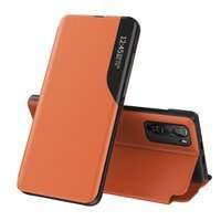 Eco Leather View Case elegant bookcase type case with kickstand for Xiaomi Redmi K40 Pro+ / K40 Pro / K40 / Poco F3 orange