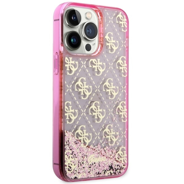 Hülle Guess GUHCP14XLC4PSGP iPhone 14 Pro Max 6,7" rosa/rosa hartcase Liquid Glitter 4G Transculent Case
