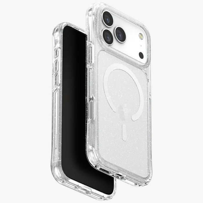 Etui UNIQ LifePro Xtreme do iPhone 17    Pro Max Magclick Charging przezroczysty/brokat