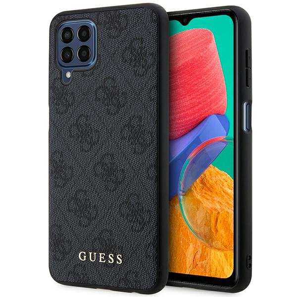 Guess GUHCSM33G4GFGR M33 5G M336 grau/grau hart case 4G Metall Gold Logo