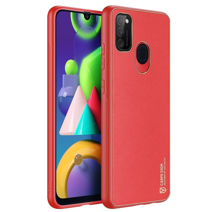 Dux Ducis Yolo elegantes Cover aus ökologischem Leder für Samsung Galaxy M30s rot
