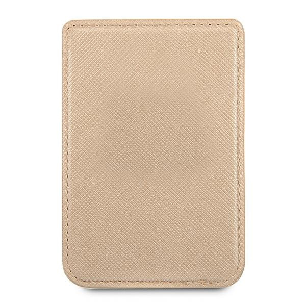 Coque Portefeuille GUESS Card Slot MagSafe Saffiano Gold Case