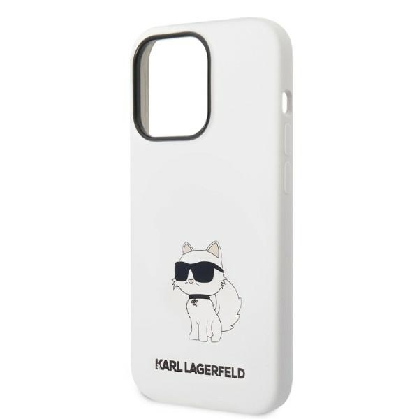 Karl Lagerfeld KLHMP14LSNCHBCH iPhone 14 Pro 6,1" hardcase white/white Silicone Choupette MagSafe