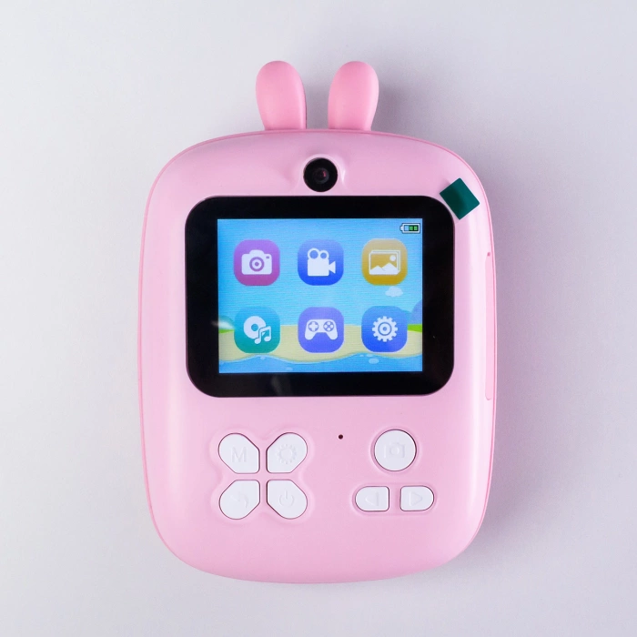 Mini Thermal Printer for Kids with Camera and Camcorder - Pink