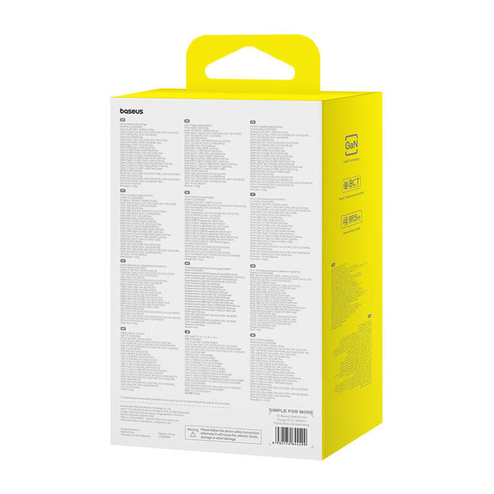 Ładowarka sieciowa Baseus GaN6 Pro 2xUSB-C + 2xUSB, 100W (biała)