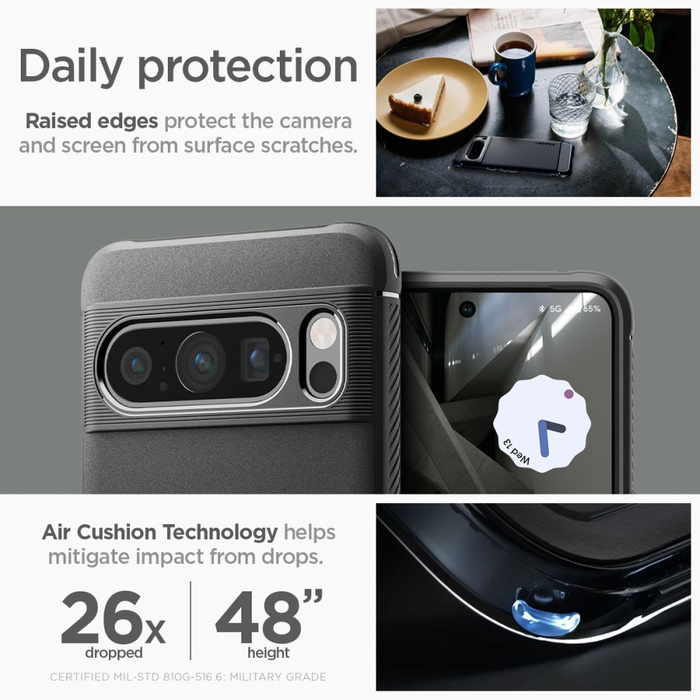 Case Spigen Rugged Armor Google Pixel 8 Pro MATTE Black Case