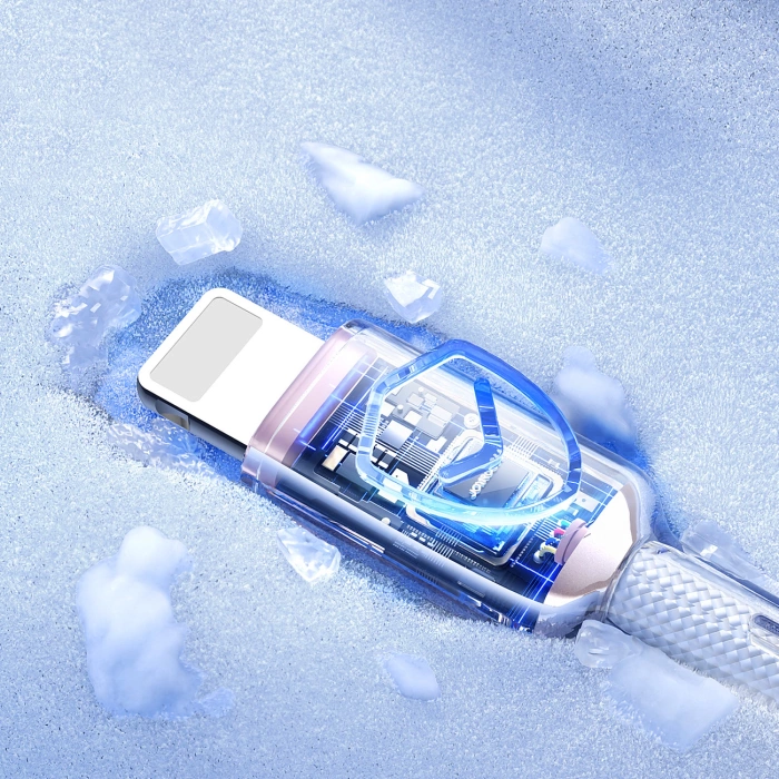 Joyroom S-A42 Crystal-Clear Serie 3A USB-A – Lightning Kabel 1,2 m – Weiß