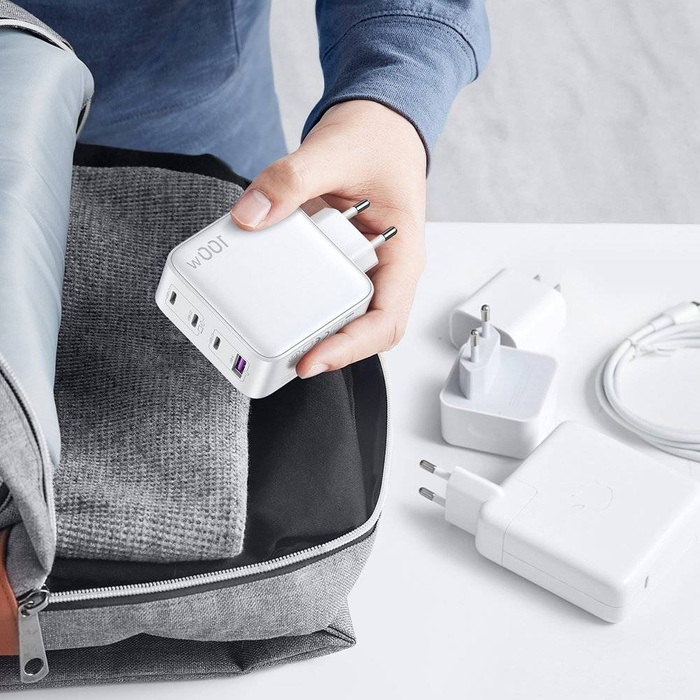 Gyors töltő GaN 3xUSB C / USB 100W PPS Ugreen CD226 - fehér