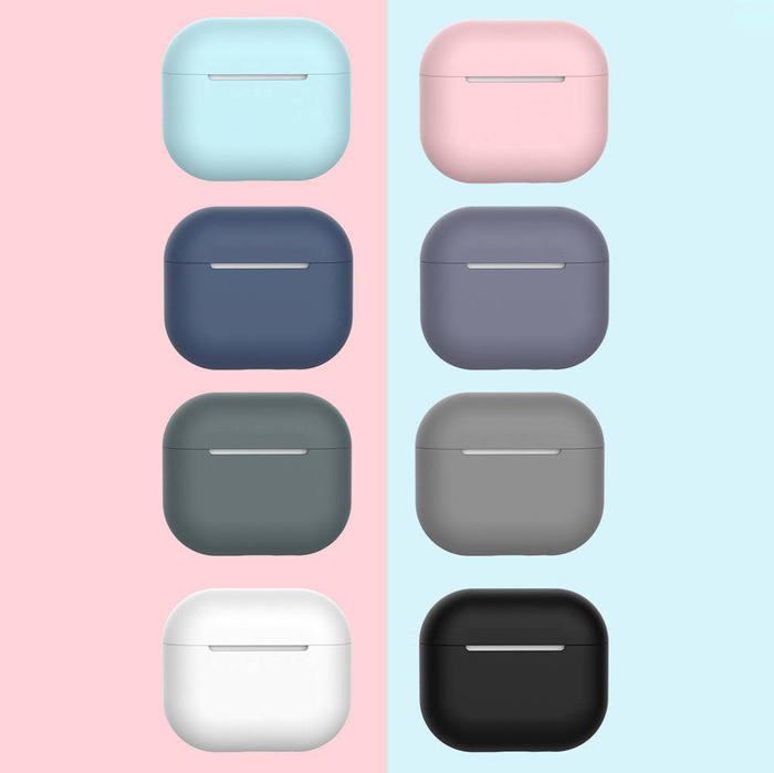 Hülle für AirPods 3 silikoneu soft case kopfhörer schwarz (case C)