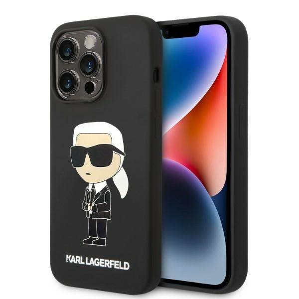 Coque Karl Lagerfeld iPhone 14 Pro 6.1" durcase noir/noir Silicone Ikonik