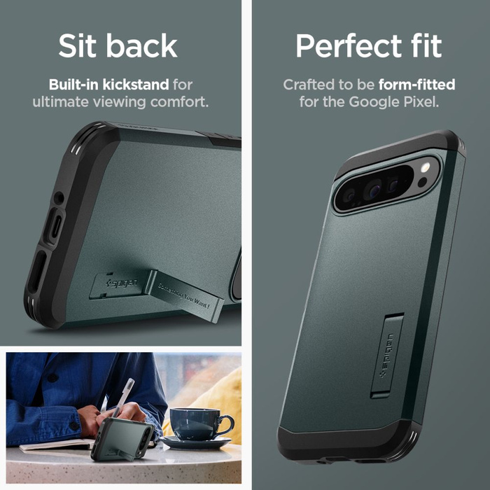 Spigen Tough Armor GOOGLE PIXEL 9 PRO XL VERDE ABISSO